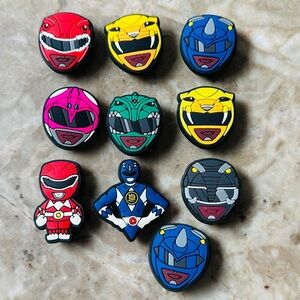Lot of 10 Rare Brand New Mighty Morphin Power Rangers Croc Charms
